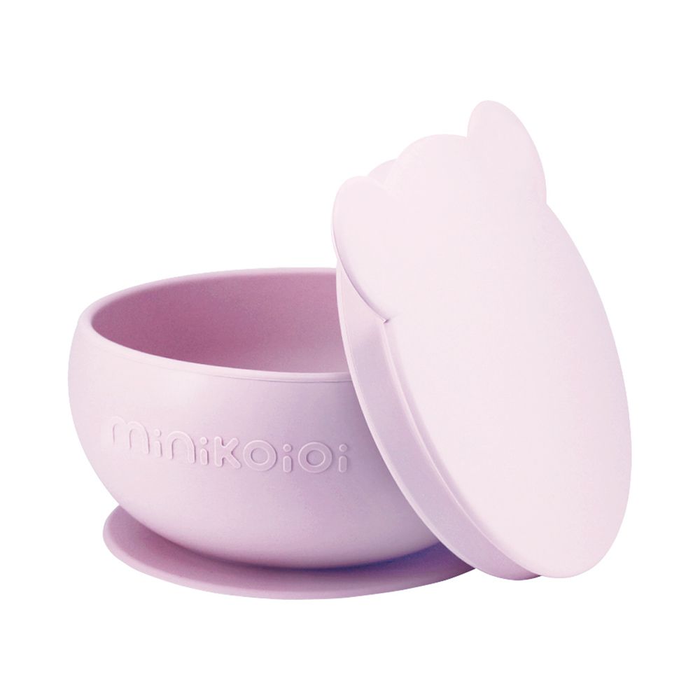 防滑矽膠吸盤碗(實心耳)-薰衣紫
