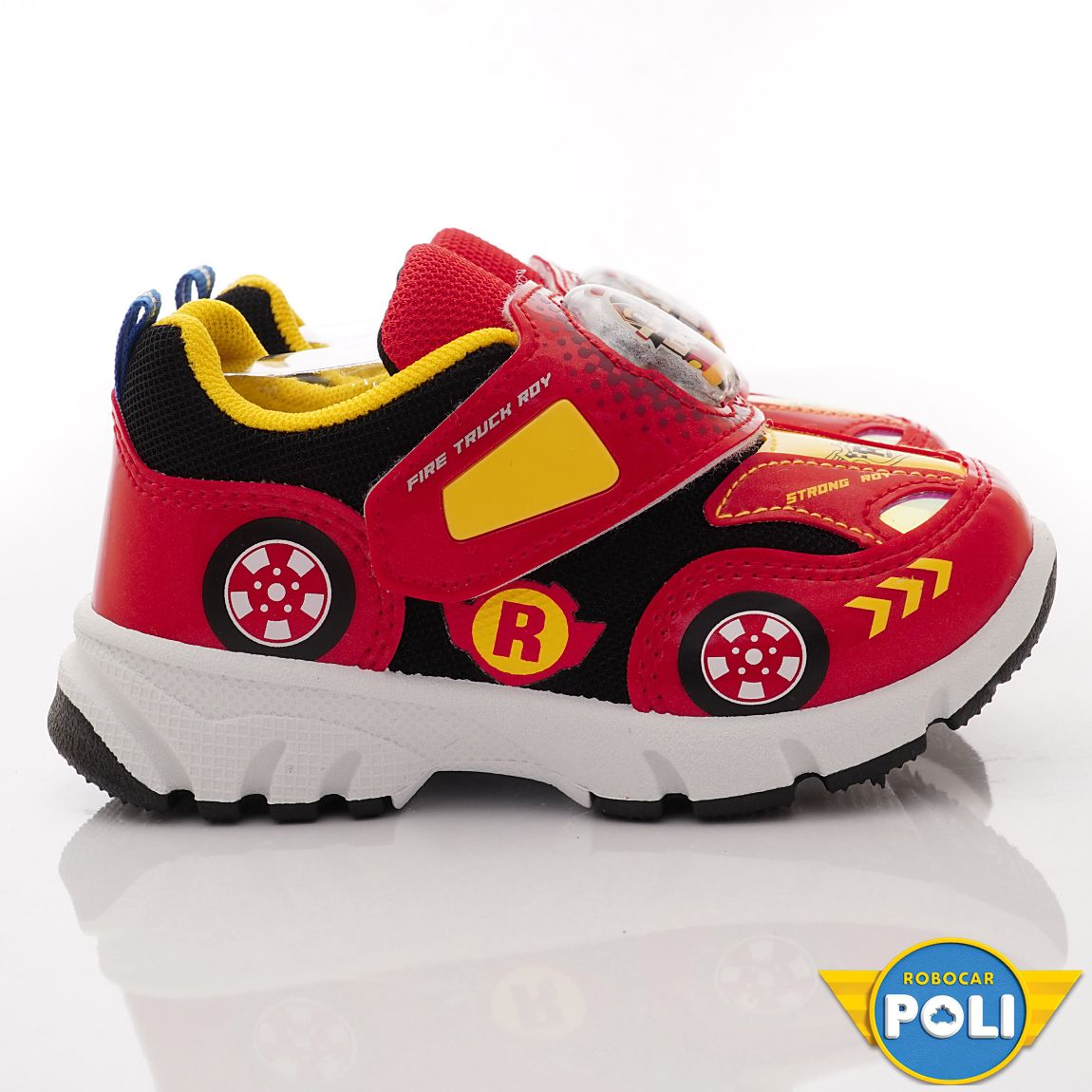 POLI 波力救援小英雄 - 台灣製電燈休閒運動款(中小童段)-運動鞋-紅