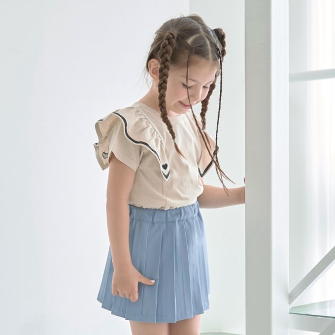 日本 Lycee mine - 雙層荷葉澎澎袖正反穿上衣-薄荷綠