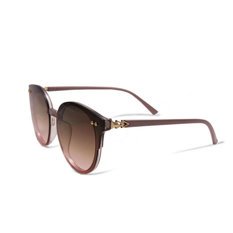 ALEGANT - 韓妞復古明星時尚波士頓框麥穗棕漸層墨鏡│UV400太陽眼鏡