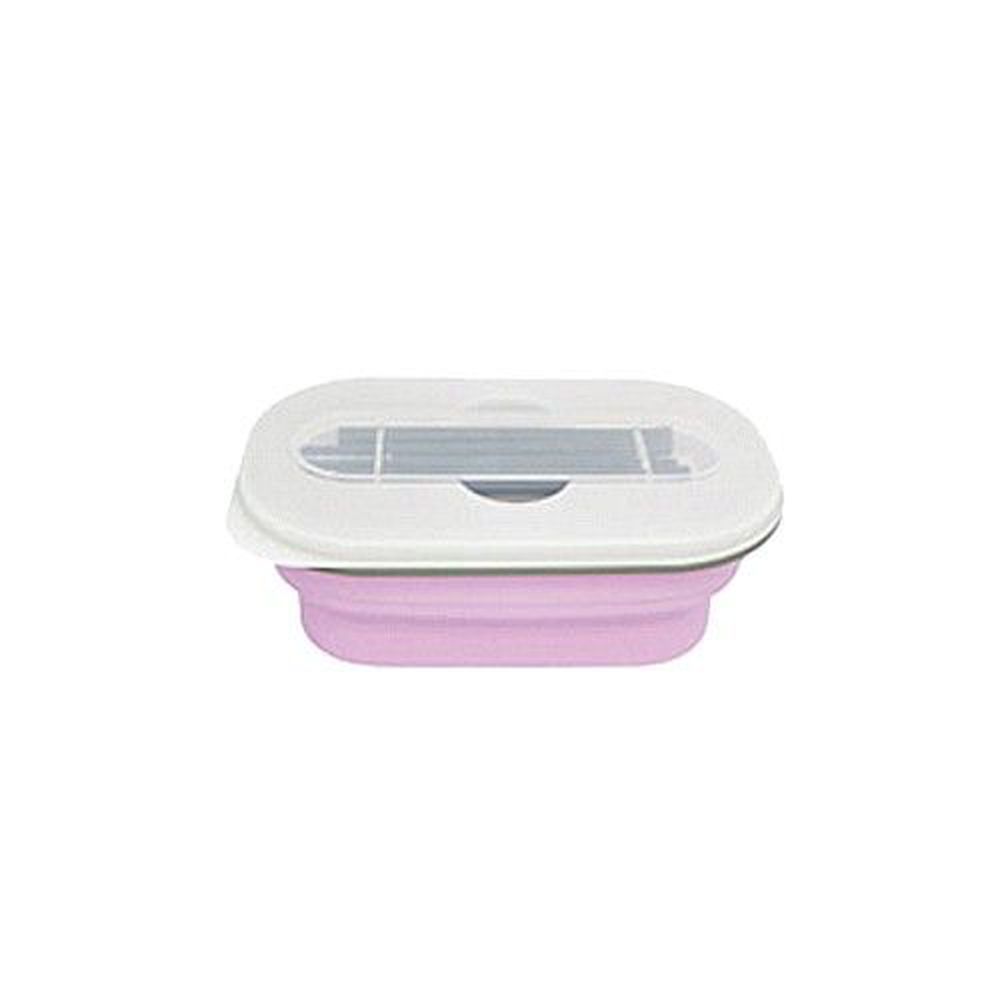 Lexngo - 可折疊餐盒筷子組-紫-580ml