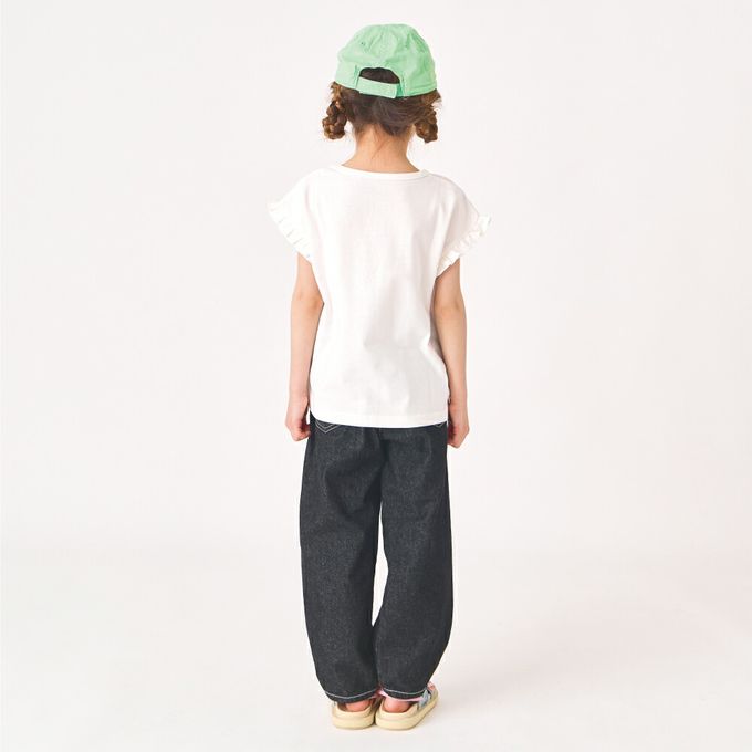 日本 evercloset - 100%棉 閃亮亮聖代短袖上衣-白