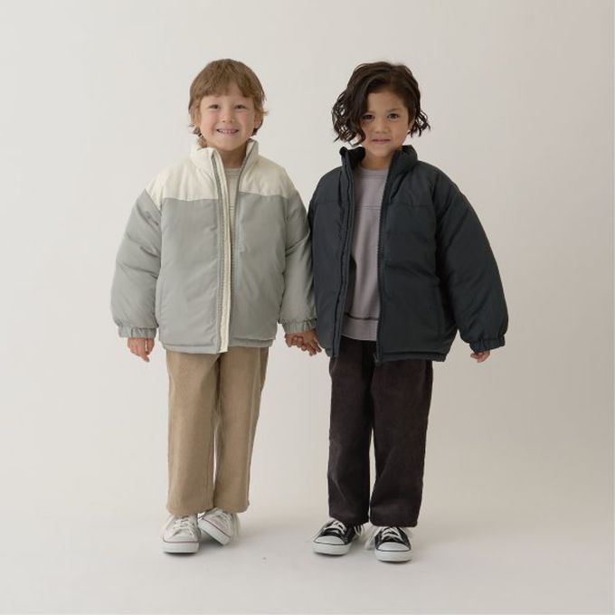 日本 b-ROOM - 萬能蓬鬆百搭溫暖鋪棉外套-藍