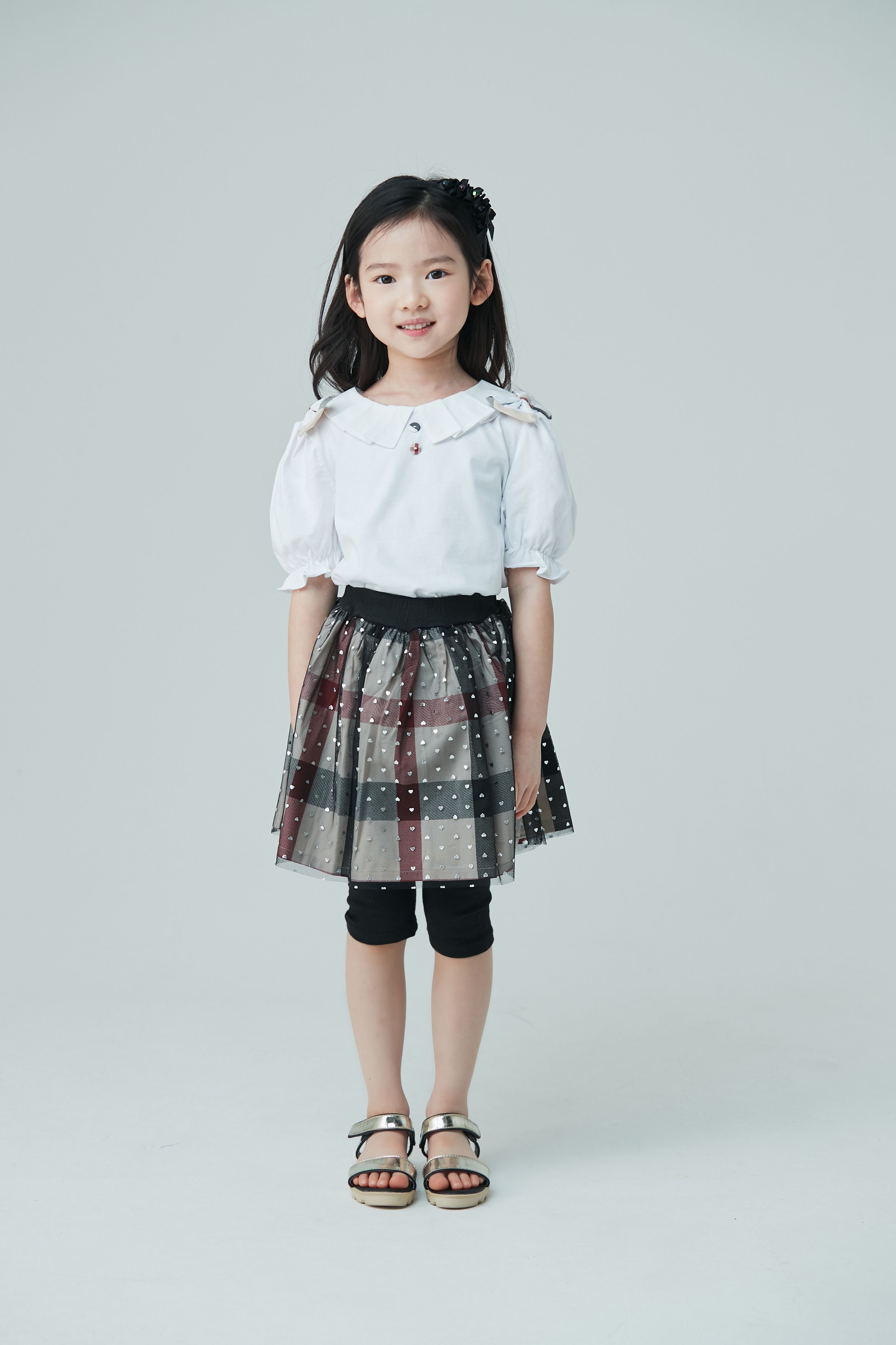 韓國 Coco Bang - 打褶領泡泡袖上衣-白