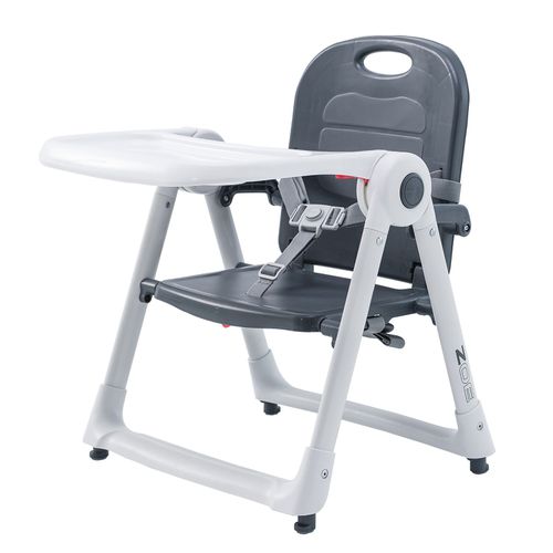 美國 ZOE - 可攜式折疊兒童餐椅-奢華灰