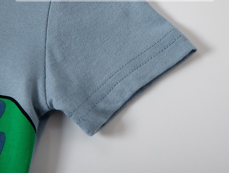 BE TOP - 純棉短袖上衣-戰地迷彩暴龍-米白色