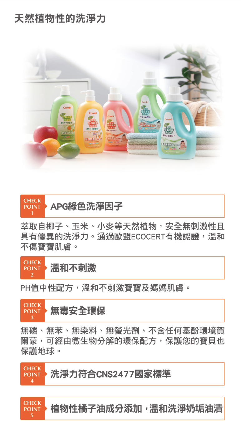 日本 Combi - 新奶瓶蔬果洗潔液 (300ml)-300ml