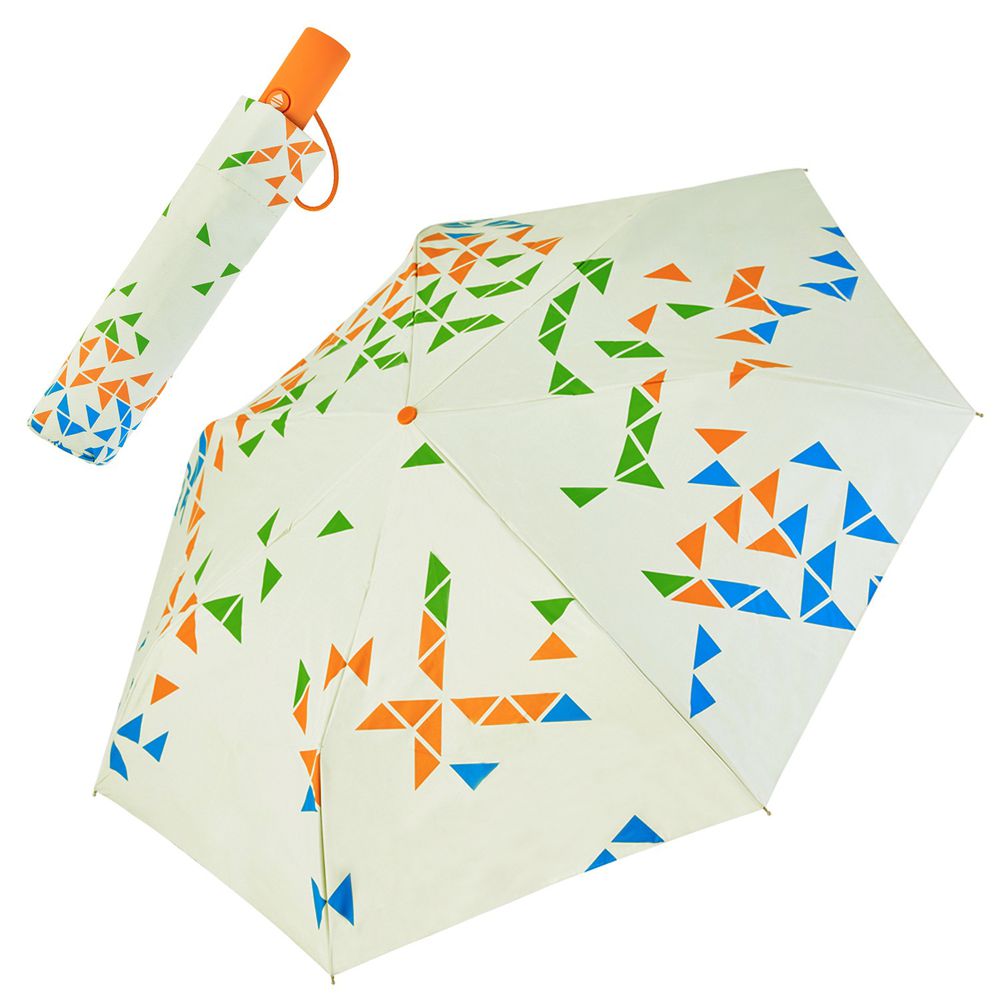 Rainstory - -8°降溫凍齡個人加大自動傘-撞色幾何-綠-自動開收傘