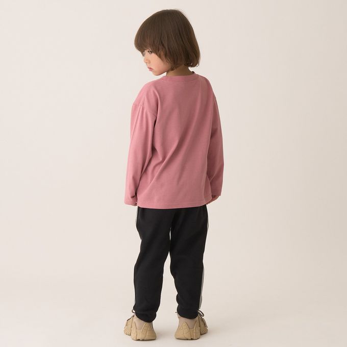 日本 b-ROOM - 天天穿速乾耐水洗印花長袖上衣-玫瑰粉