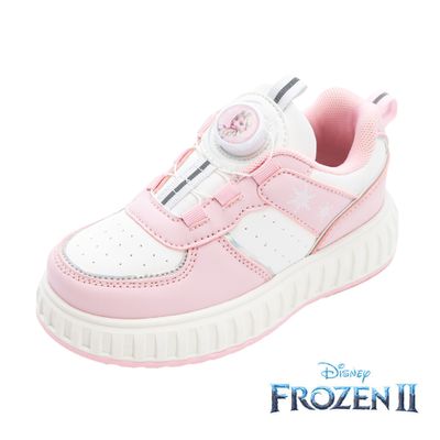 迪士尼Disney - 冰雪奇緣 童鞋 輕量旋轉扣休閒鞋 FOKB51703-減緩跑步壓力輕量鞋底-白粉-(中大童段)