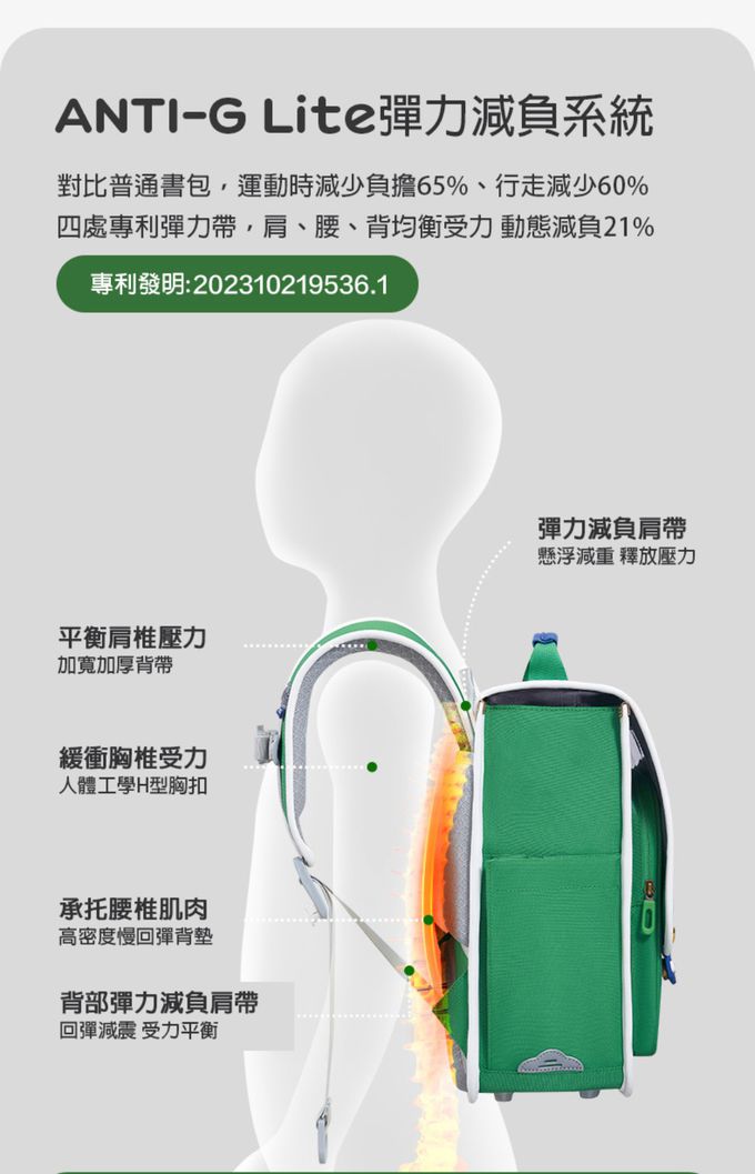 kocotree - 簡約掀蓋護脊書包-小碼-粉色