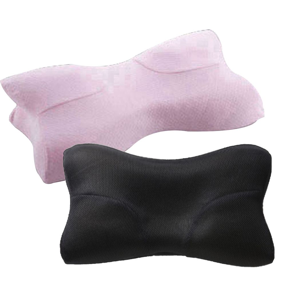 日本 SU-ZI - AS RAKUNA 快眠整體枕 (可調整高度) + 專用替換枕套-粉紅