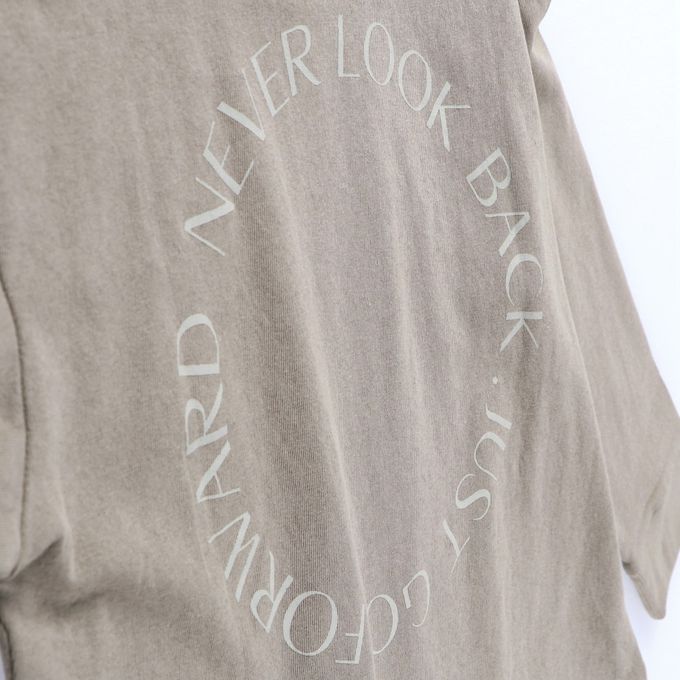 日本 BRANSHES - 純棉簡約英文logo薄長袖上衣-藍色雙行-米白