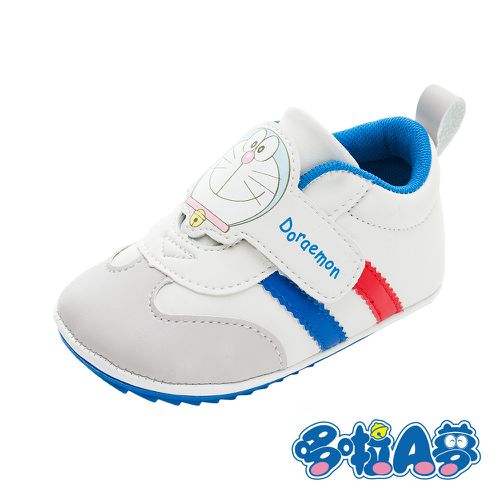 哆啦A夢 童鞋 超細纖維寶寶鞋 DMKK39249-柔軟舒適鞋墊-藍白-(小中童段)