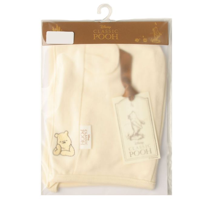 akachan honpo - 新生児帽子-復古小熊維尼-米白色 (40~44cm)