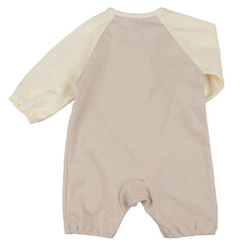 akachan honpo - 連身衣-小熊刺繡-摩卡色