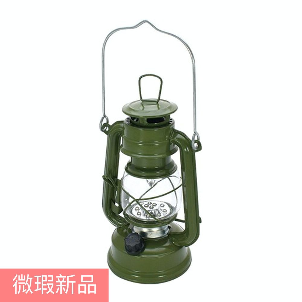 日本丸和 - (微瑕新品)復古煤油燈造型LED露營燈-橄欖綠 (12x9.5x21cm(含提把27cm))