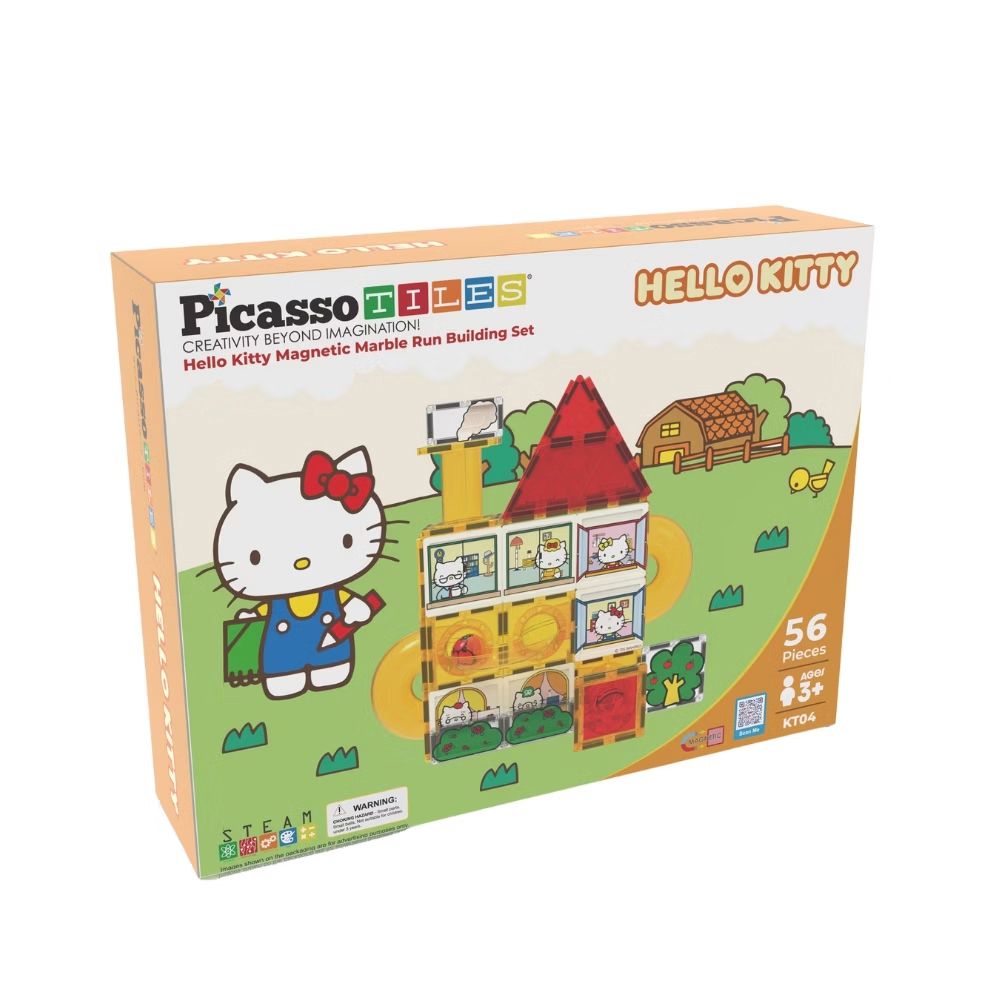 三麗鷗系列軌道彩繪磁力片-Hello Kitty 56PCS