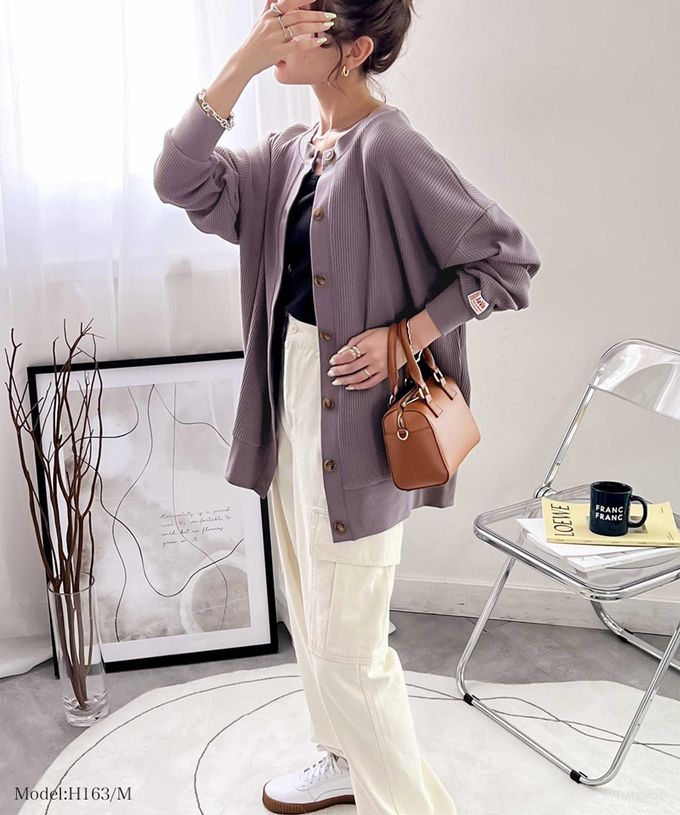 日本 Classical Elf - Java 2WAY柔軟華夫格薄針織外套-米杏