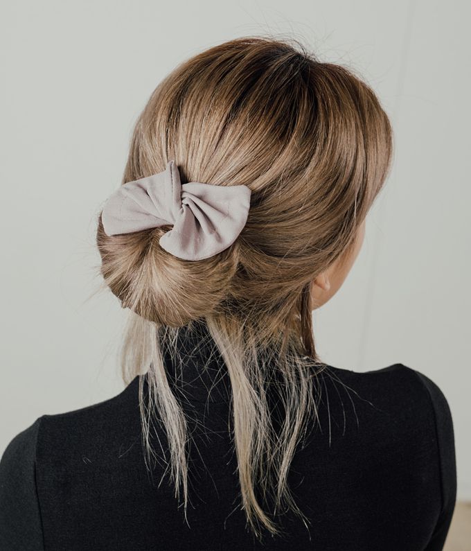 韓國 Soo&Soo - 韓式丸子頭編髮髮飾(素色)-黑 (約33*9.5cm)