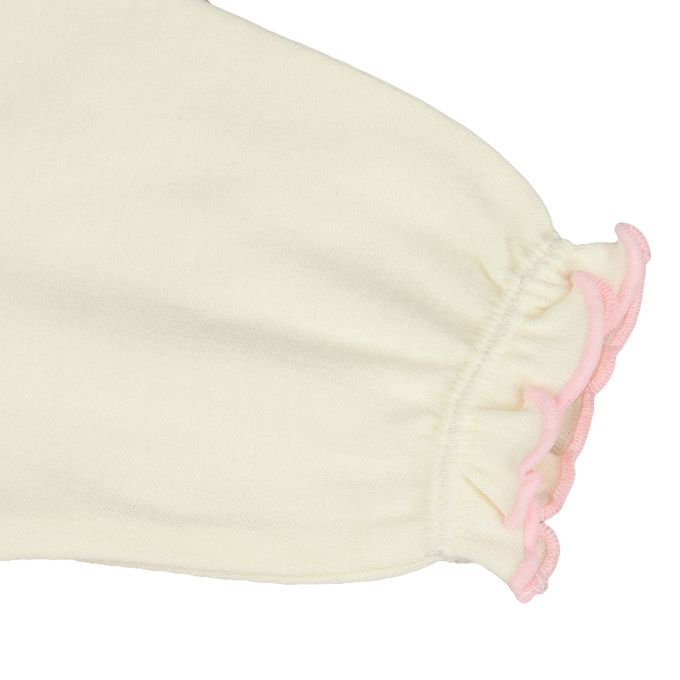 akachan honpo - 長袖連身衣-腿部寬鬆款 兔子-酒紅色 (50~60cm)