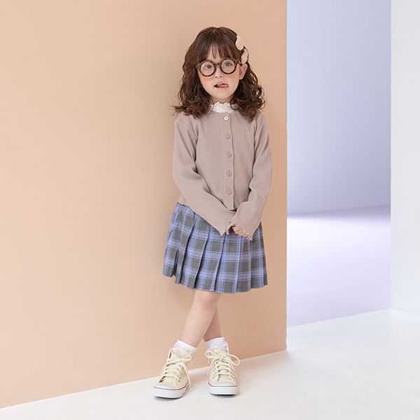 日本 Lycee mine - 下擺波浪百搭鈕扣開襟衫-粉紅