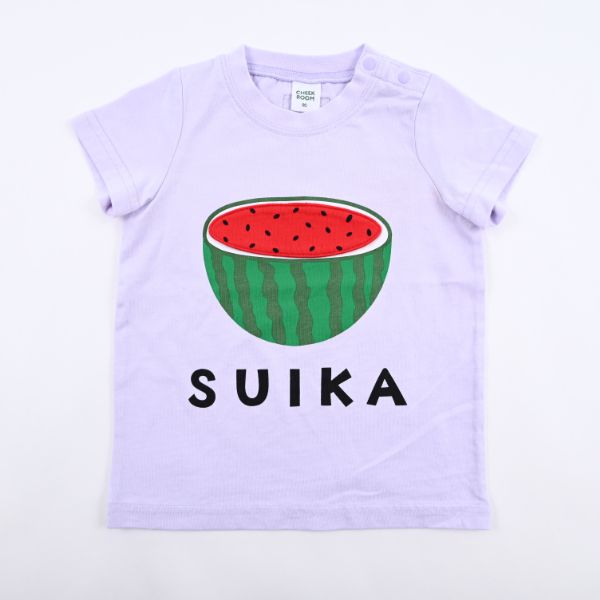 日本 Baby Room - 立體翻翻樂短袖上衣-西瓜-紫