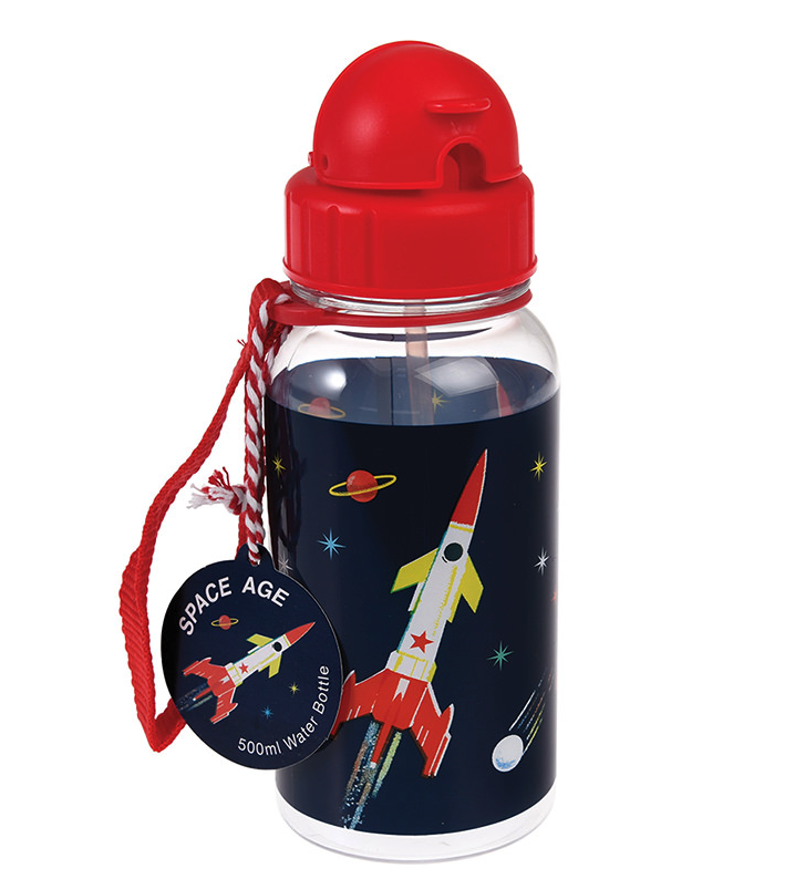 英國 Rex London - 兒童吸管水瓶-太空梭(500ML)