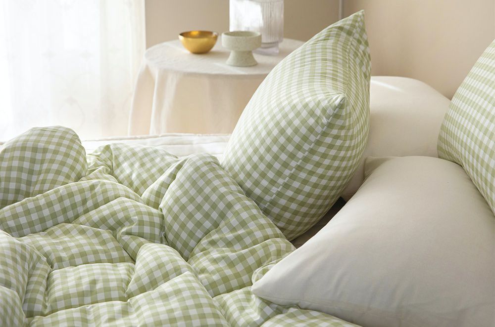 韓國 Maatila - 可水洗超細纖維桃皮感四季被-綠茶果凍