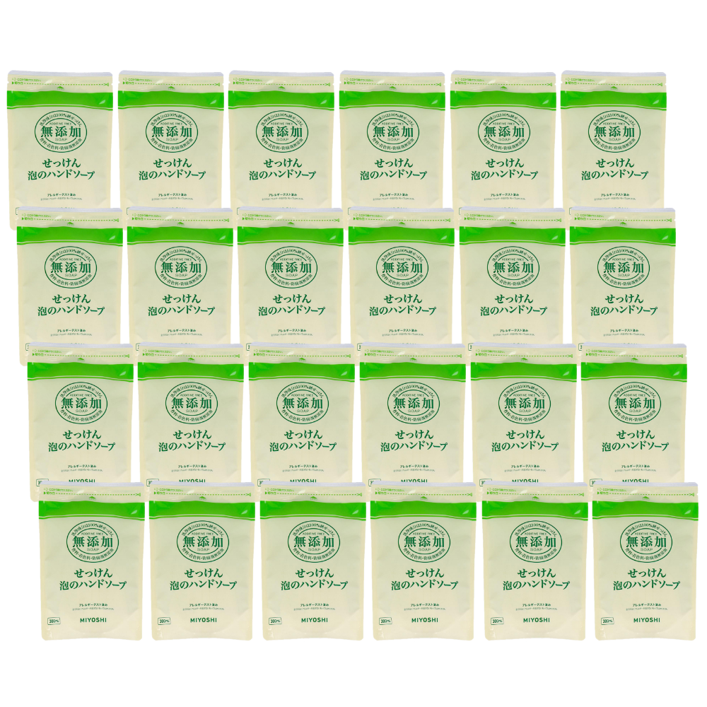 日本 MIYOSHI 無添加 - [24入箱購]無添加泡沫洗手乳補充包-300ml
