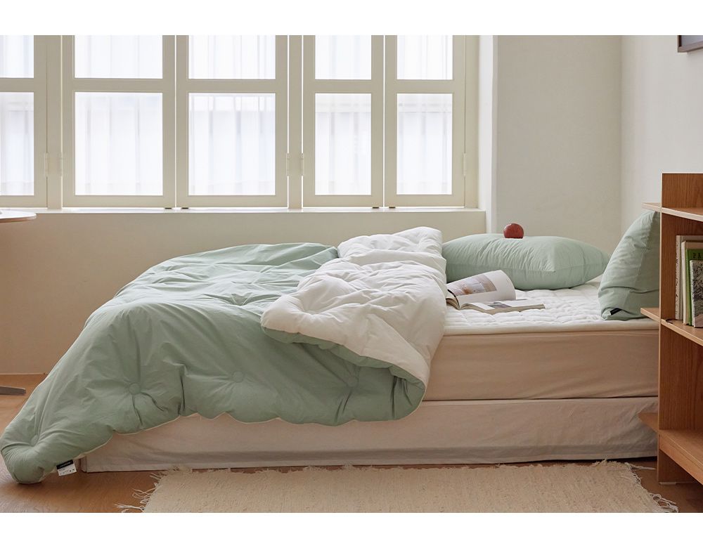 韓國 Maatila - 高密度60支棉舒柔超細纖維棉被(冬被)-薄荷綠