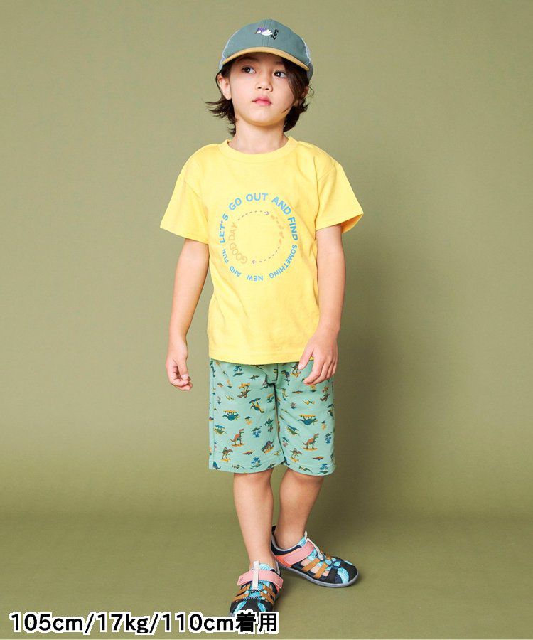 日本 BREEZE - 美式休閒風印花短袖上衣-GOOD DAY-檸檬黃