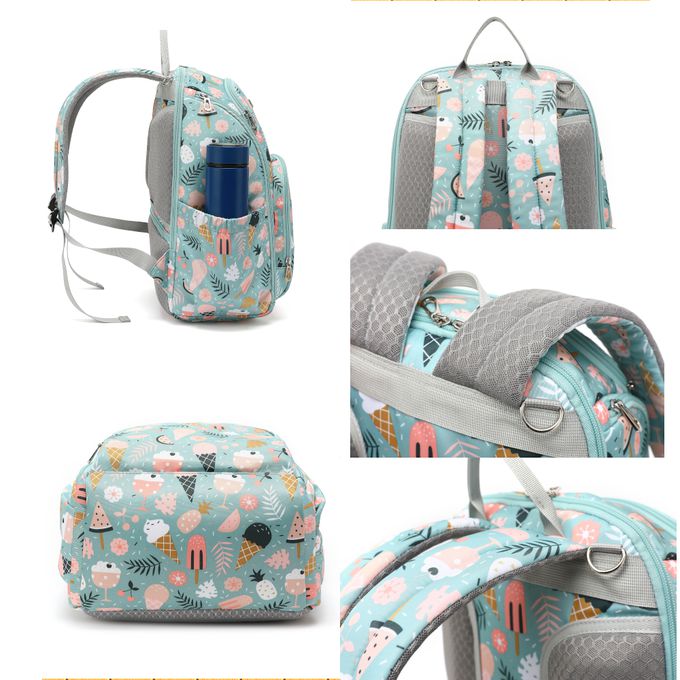 Heine 海恩 - WIN-221 素面尼龍包 流行後背包 媽媽包 待產包 育兒包 防盜防潑水包包(月子禮物)-藏藍色