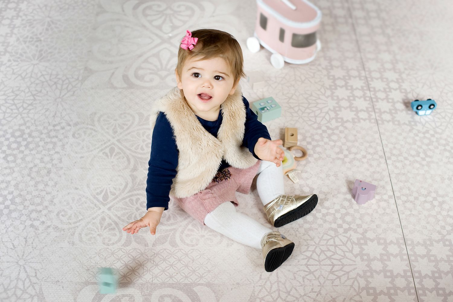 德國 toddlekind - 波斯風系列遊戲地墊-流砂棕-一組6片