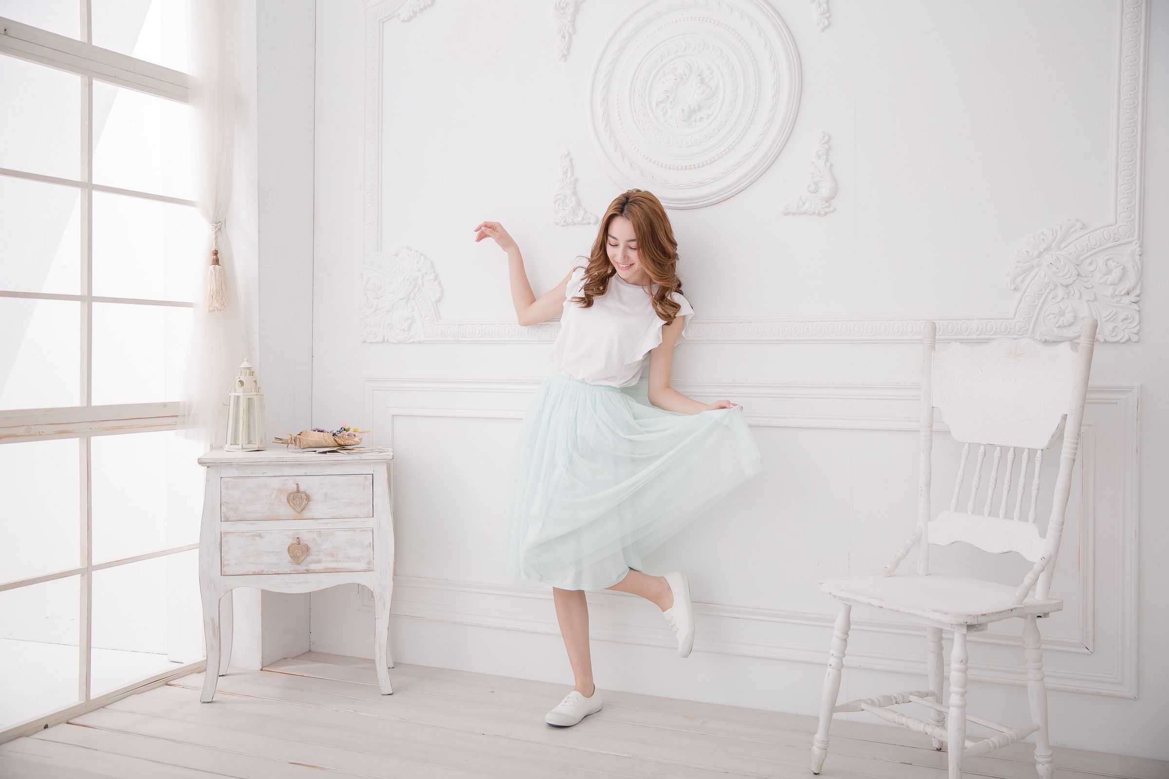 Peachy - 獨家訂製綿柔半身紗裙-半身中長版-薄荷綠 (F)