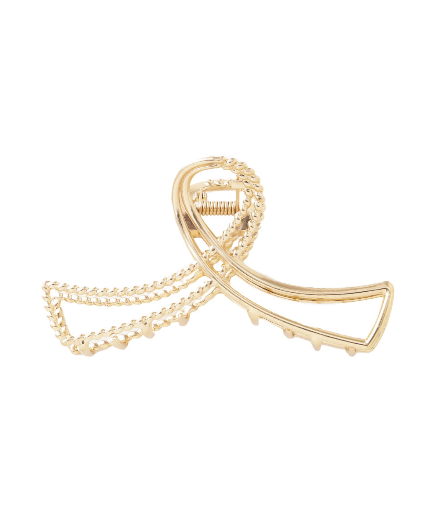 日本 Lattice - 時尚紐結金屬髮夾/鯊魚夾-金