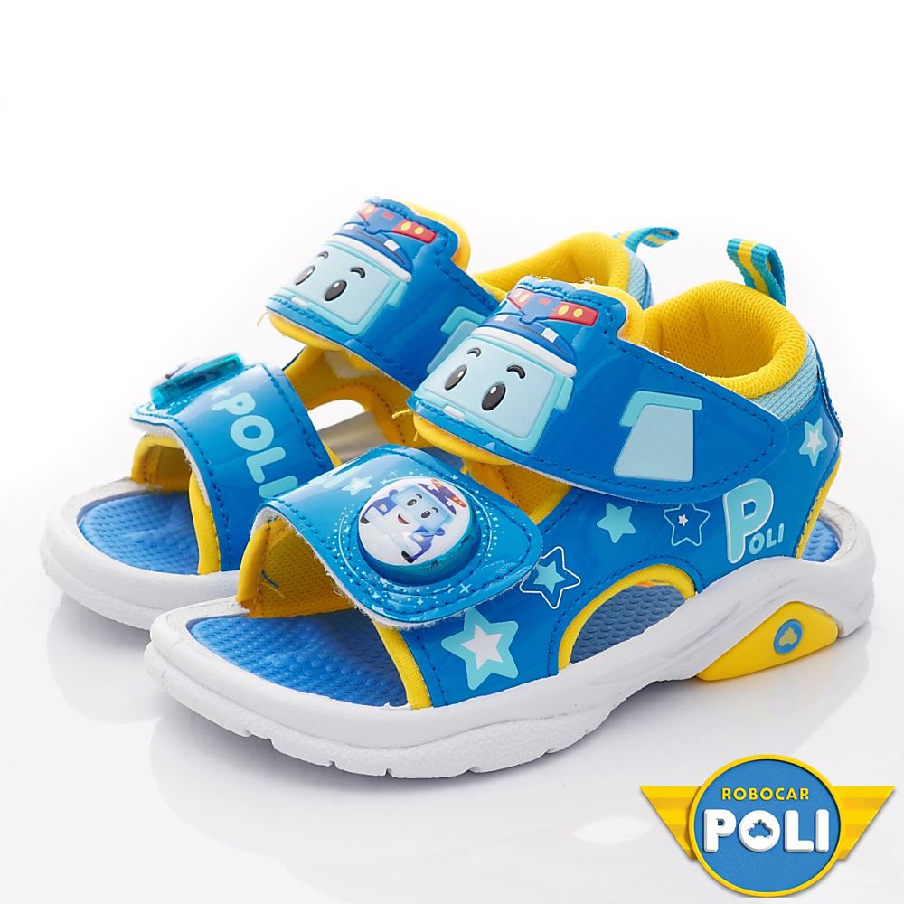 POLI 波力救援小英雄 - 台灣製-POLI波力電燈涼鞋（中小童段）-藍