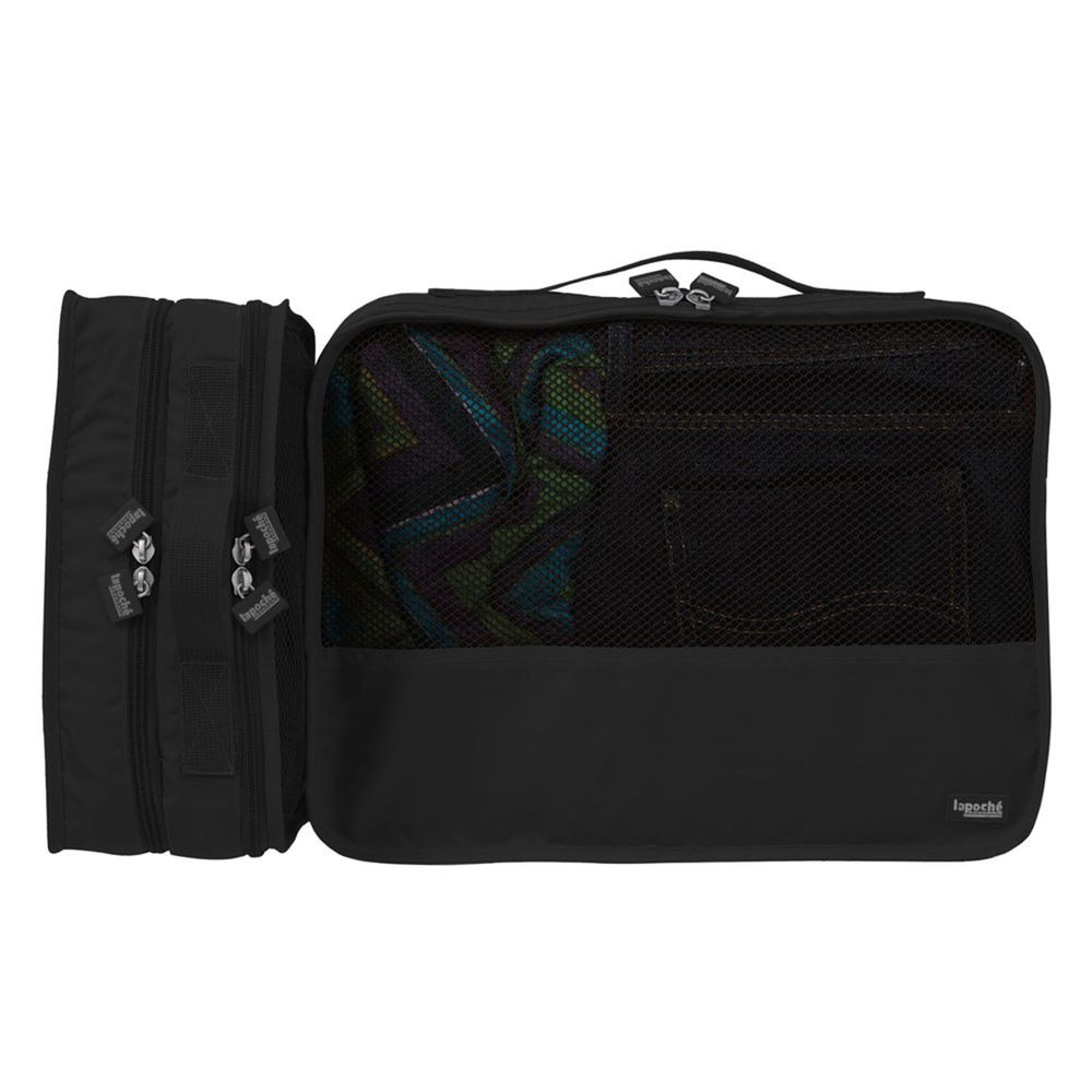 澳洲 Lapoche - 立體旅行衣物收納包-黑色 (小)