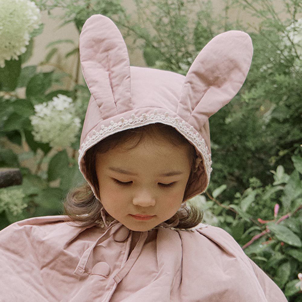 韓國 Puellaflo - 長耳兔子裝飾帽子-粉紫
