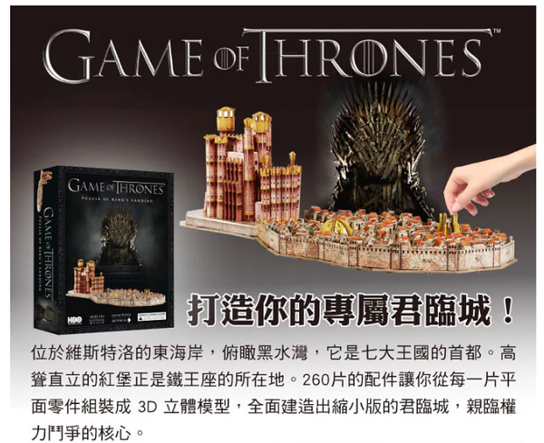 4D Cityscape - 3D-模型拼圖-冰與火之歌:君臨城-260片