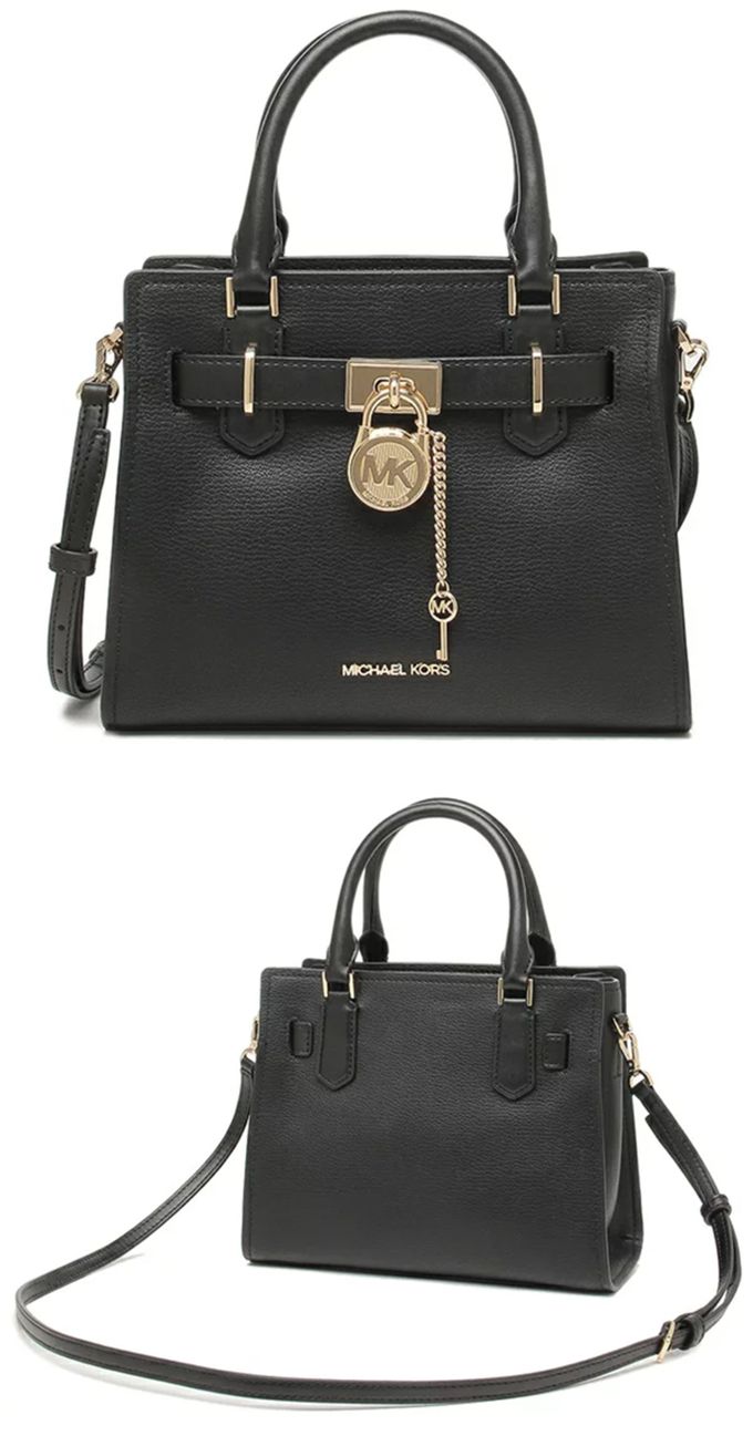 MICHAEL KORS - 滿版LOGO皮革造型兩用包 (黑)