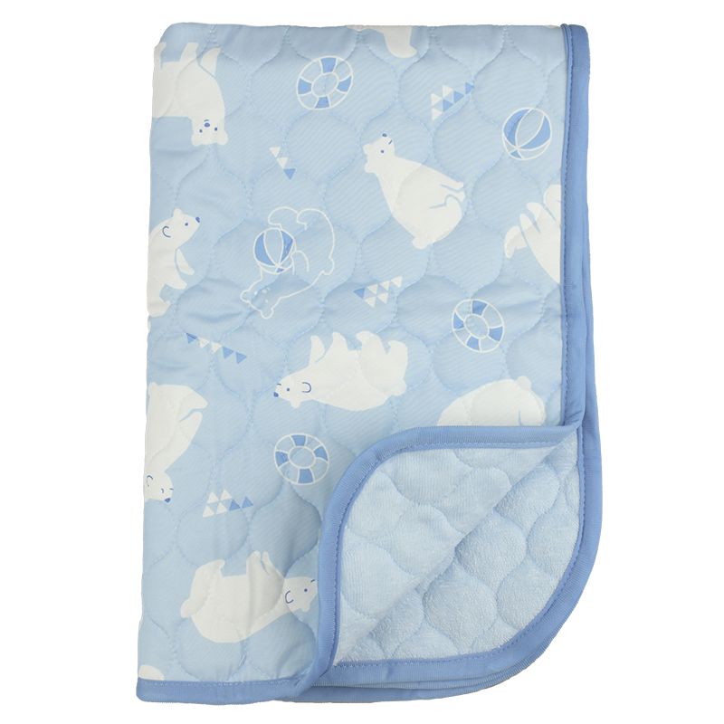 akachan honpo - 雙面強冷感保潔墊附除濕片-迷你款-淺藍色 (約60cm×90cm)