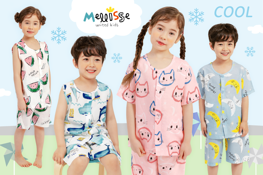 韓國 Mellisse - Aerocool 冰絲短袖家居服-粉紅鯨魚