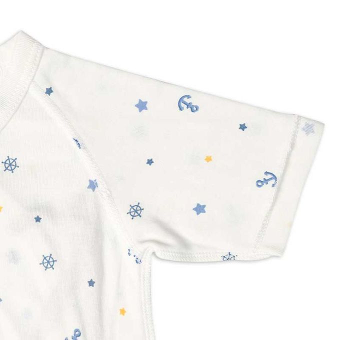 akachan honpo - 新生兒內衣10件組-按扣款-奶油色 (肚衣:50cm蝴蝶裝:50~60cm)