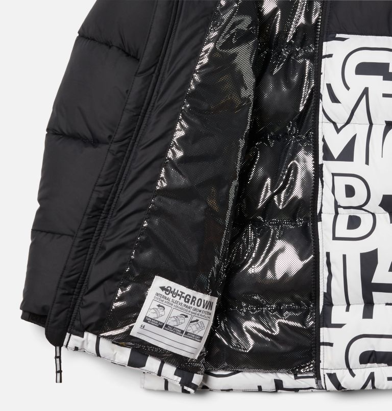 Columbia - 兒童高機能耐寒保暖外套-Black, White Typo Print 黑白色