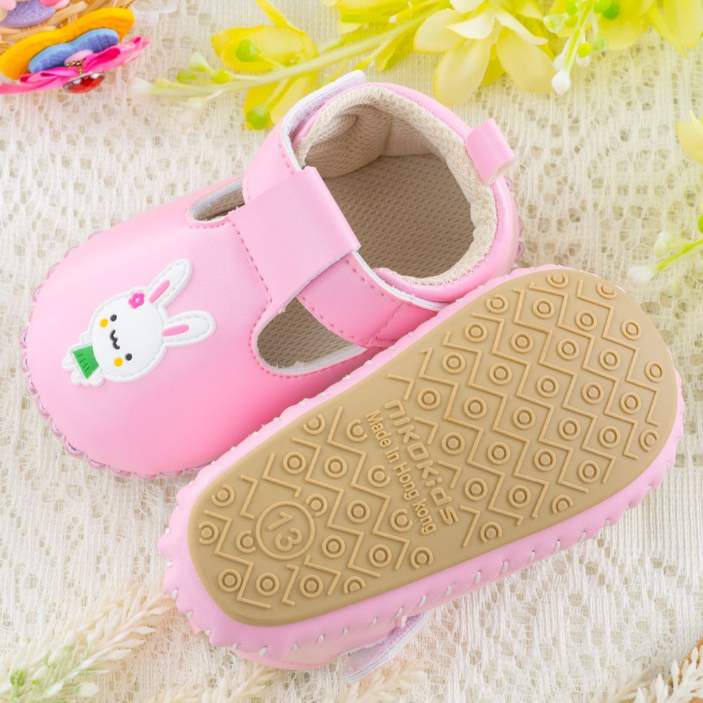 nikokids - 軟Q底學步鞋-粉色(SG573)