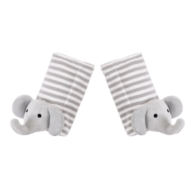 英國 JoJo Maman BeBe - 推車/安全座椅的安全帶動物造型保護套-可愛象