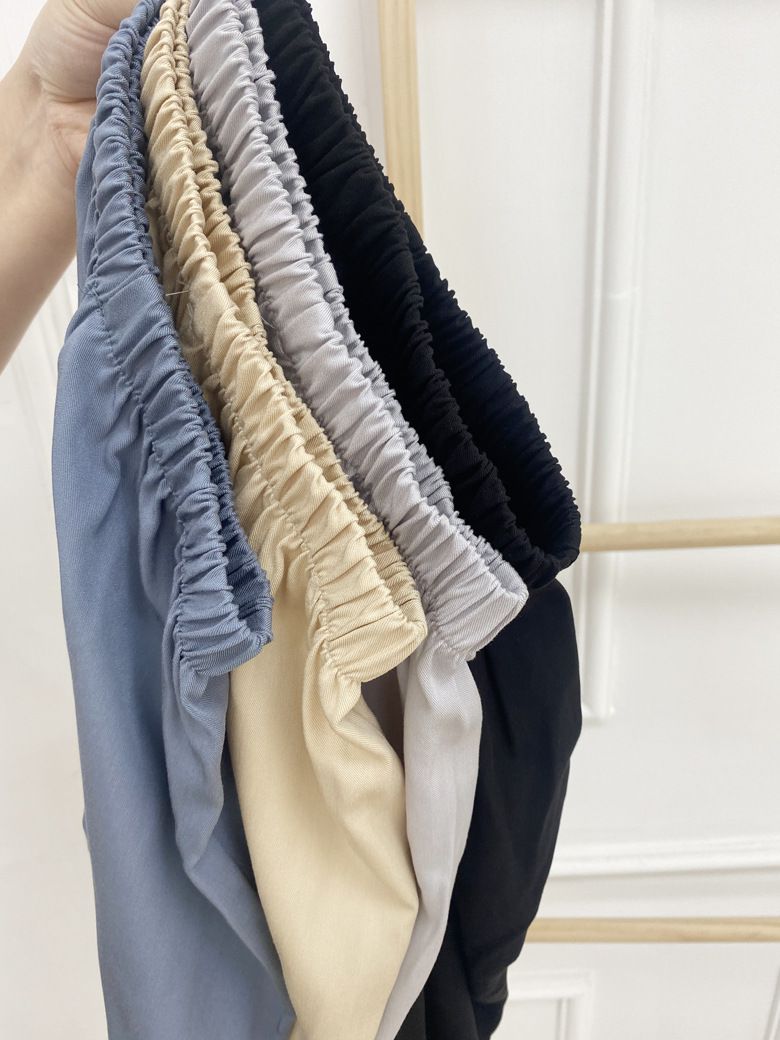 純色冰絲棉質防蚊褲/空調褲-卡其色