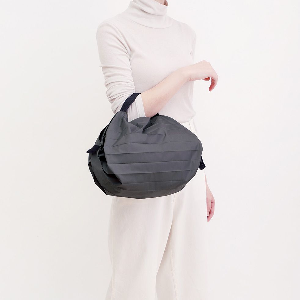 日本 MARNA - Shupatto 秒收摺疊購物袋-五週年限定升級款-石墨灰 (S(30x26cm))-耐重3kg / 7.5L