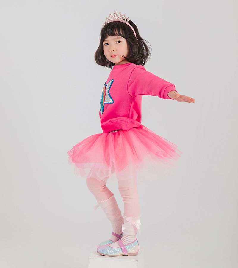 韓國 OZKIZ - 閃亮變色長袖大學T-深藍流星